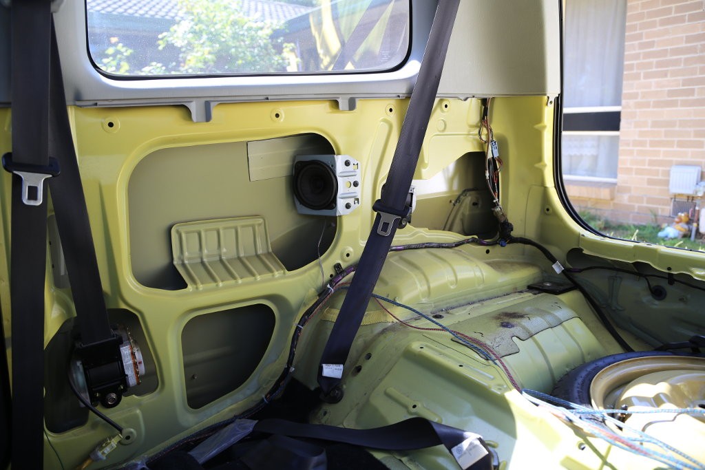 Here's what's behind those panels in the back seat. Mostly air.